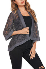 3/4 Sleeve Sheer Cardigan - Zeagoo (Us Only)