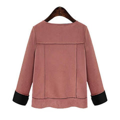 Fashion Vintage Chamois Leather Suede Short Jacket Coat