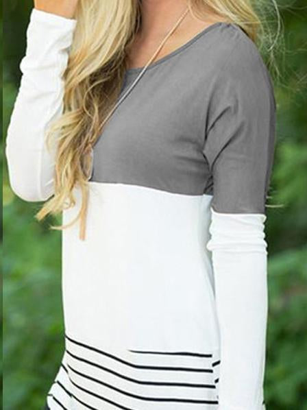 Fashion Tri-Color Lace Stitching T-Shirts