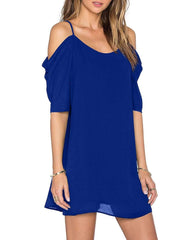 Fashion Vest Short sleeve Shift Dresses