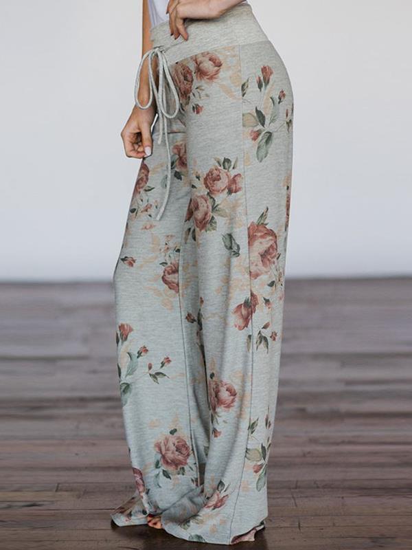 Fashionable loose fitting printed trousers Pants