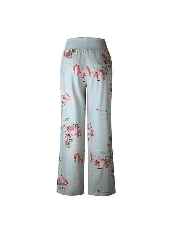 Fashionable loose fitting printed trousers Pants