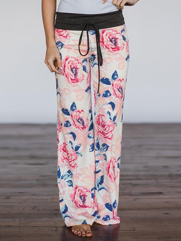 Fashionable loose fitting printed trousers Pants