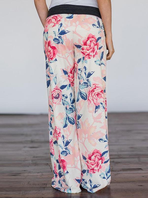 Fashionable loose fitting printed trousers Pants