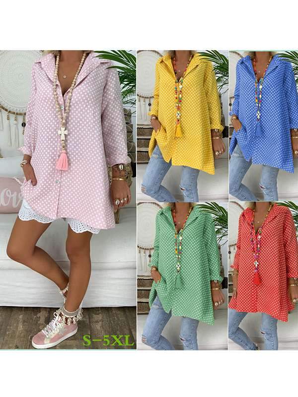 Fashion Wave Pot Plus Size Blouse