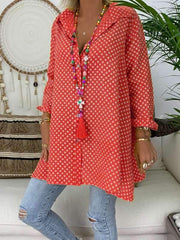 Fashion Wave Pot Plus Size Blouse