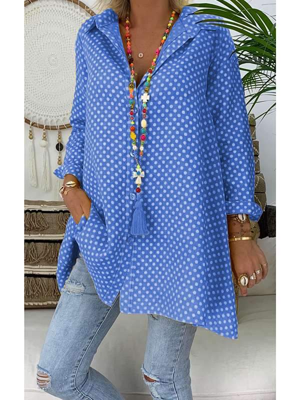 Fashion Wave Pot Plus Size Blouse