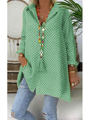 Fashion Wave Pot Plus Size Blouse