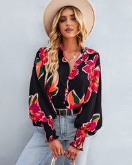 Casual Bat Sleeve Lapel Shirt Top