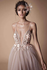 Fashion V neck Backless Vest Evening Dresses