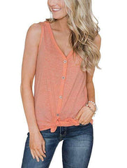 Fashion V neck Cardigan Vests