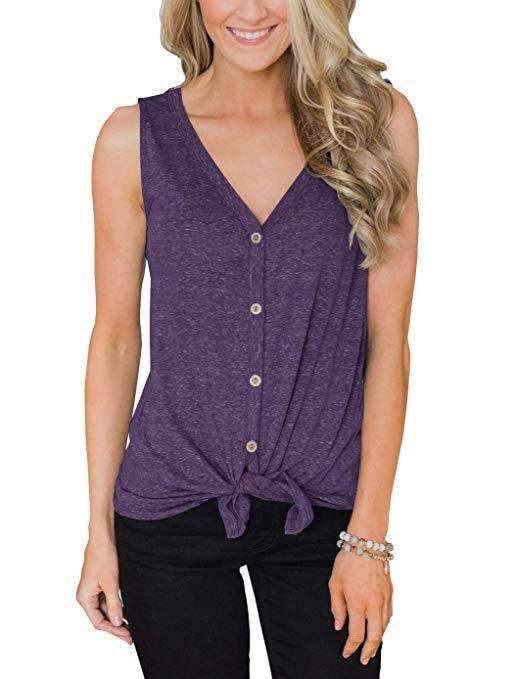 Fashion V neck Cardigan Vests