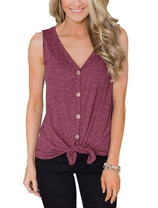 Fashion V neck Cardigan Vests