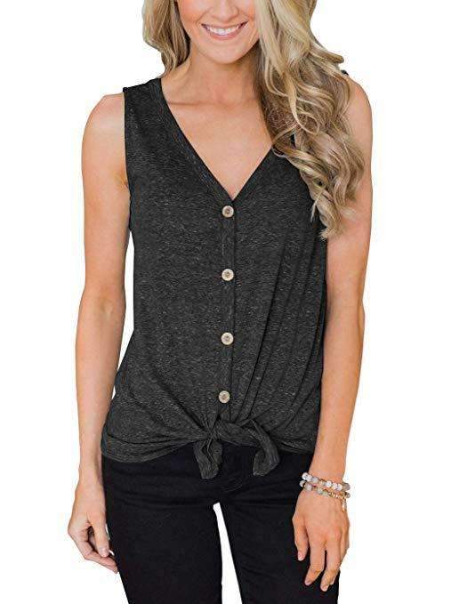 Fashion V neck Cardigan Vests