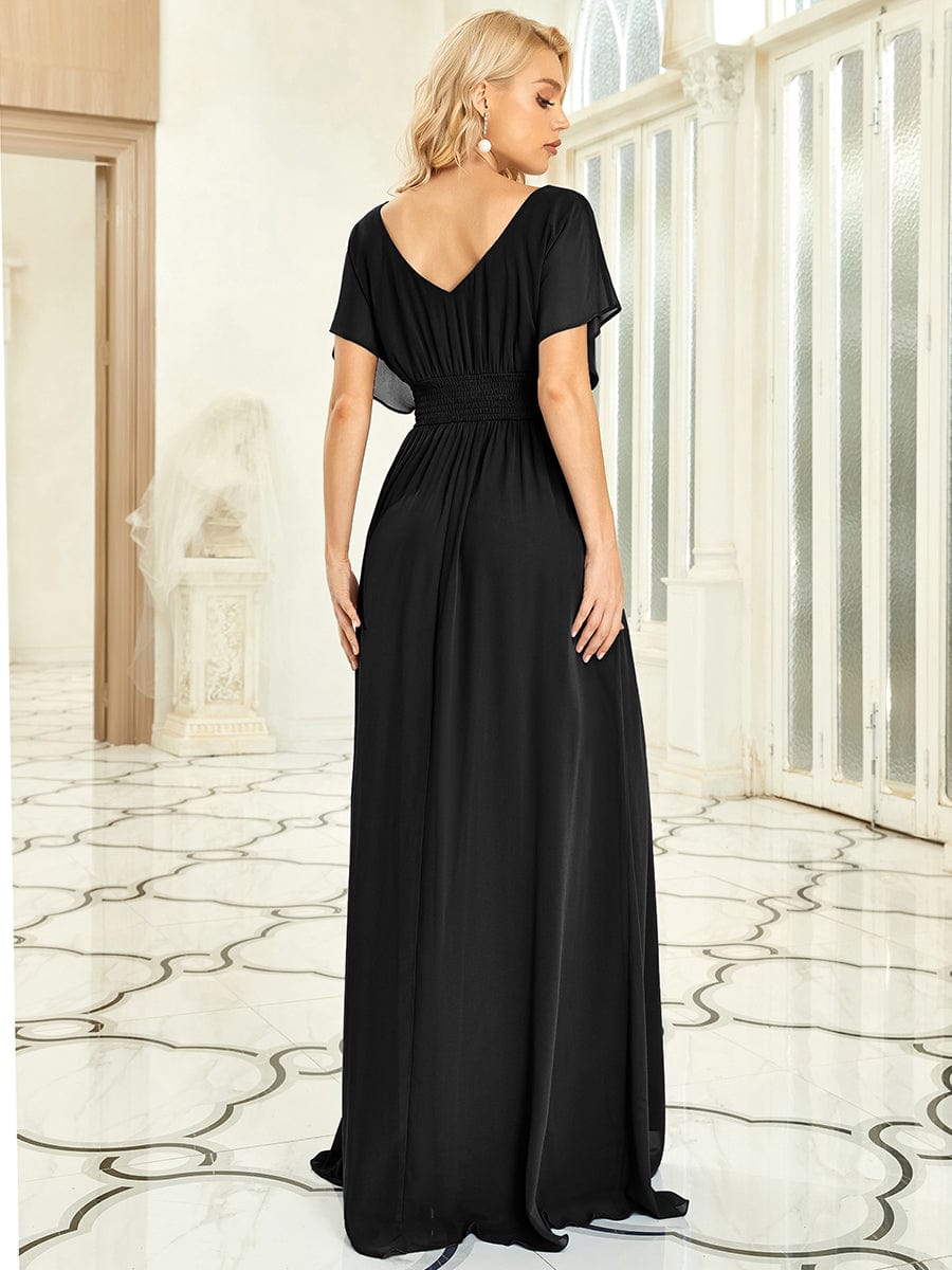 Empire Waist Black Tie Dresses Women's A-Line Empire Waist Maxi Chiffon Evening Dress Toadds Empire Waist Black Tie Dresses Women's A-Line Empire Waist Maxi Chiffon Evening Dress Toadds