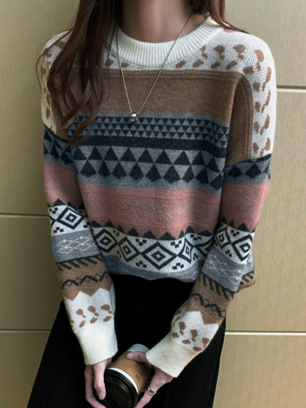 Vintage Jacquard Knit Sweater