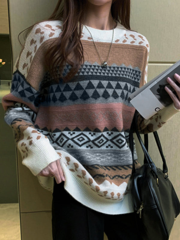 Vintage Jacquard Knit Sweater