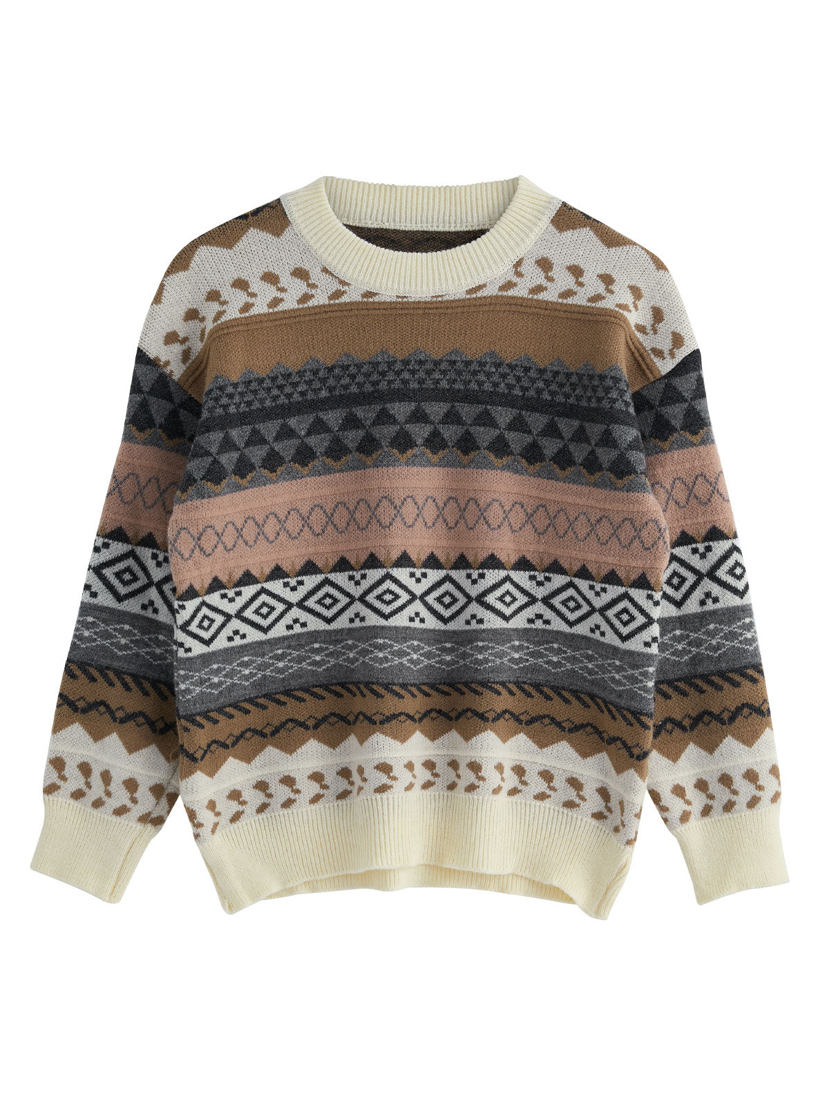 Vintage Jacquard Knit Sweater