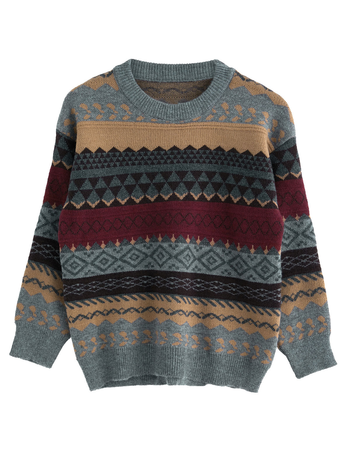 Vintage Jacquard Knit Sweater