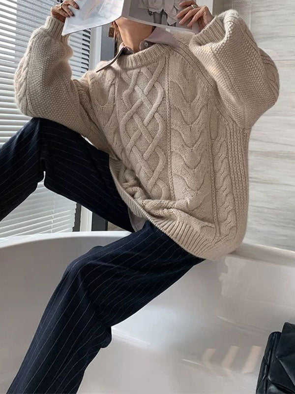 Oversized Cable Knit Sweater