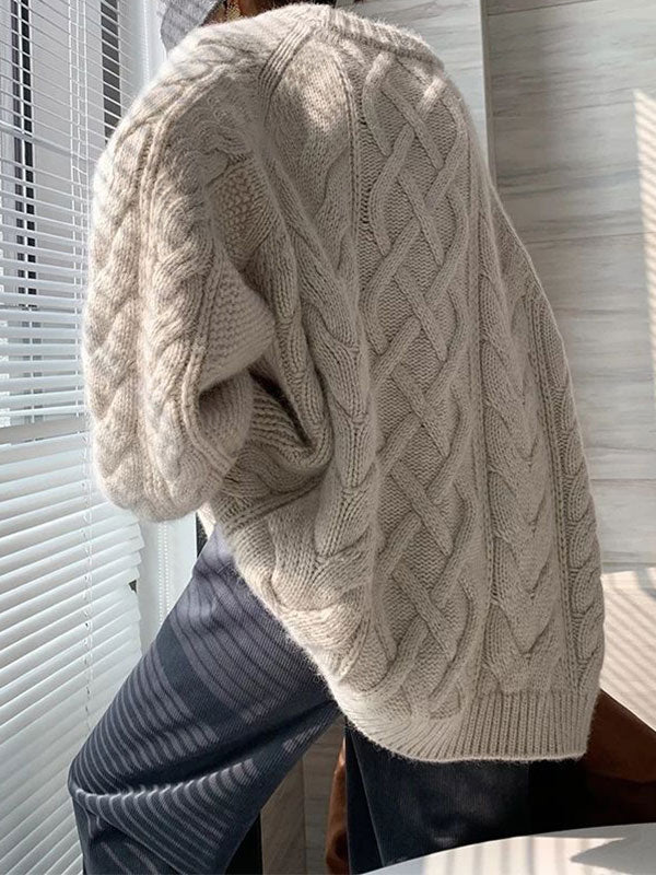 Oversized Cable Knit Sweater