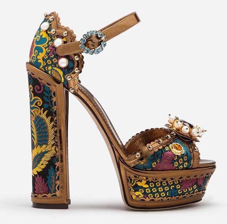 Palais Rhinestone-Embellished Block-Heels