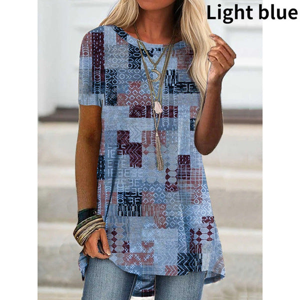 Fashion Women's Short Sleeve Digital Printing T-shirts