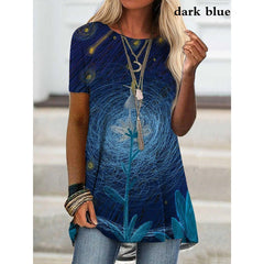 Fashion Women's Short Sleeve Digital Printing T-shirts