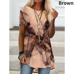 Fashion Women's Short Sleeve Digital Printing T-shirts