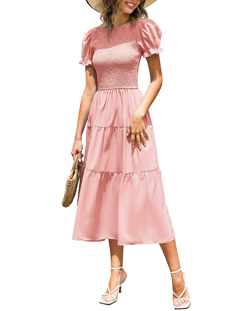 Boho Floral Print Vintage Maxi Dress - Zeagoo (Us Only)