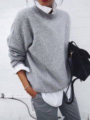 Round Neck Long Sleeve Sweater