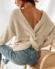 Backless Criss Cross Sweater