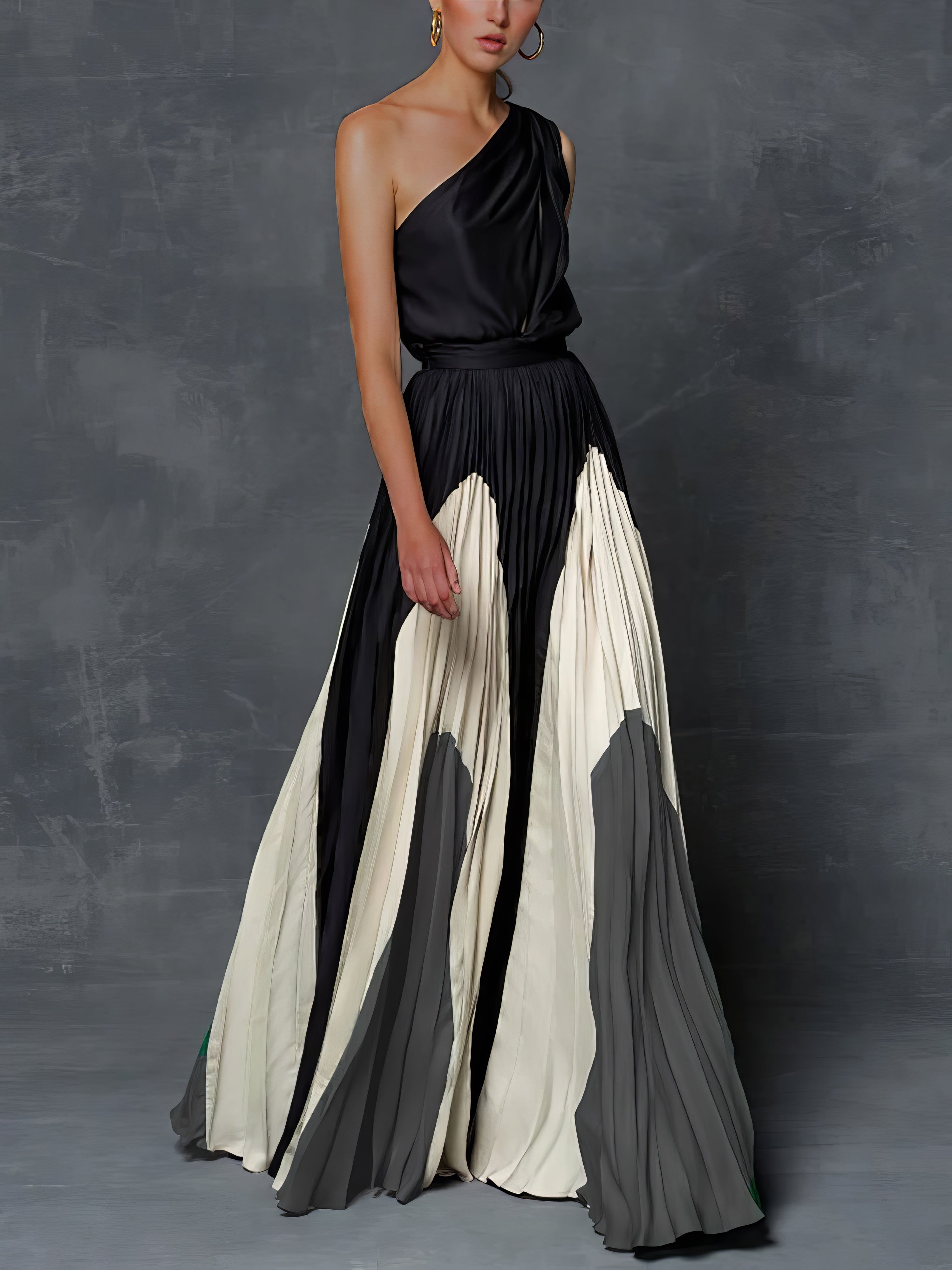 a line color block dress STRIPE COLOUR BLOCK A-LINE LINEN DRESS The Linen Way