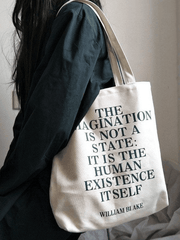 Vintage Print Canvas Shopper Bag
