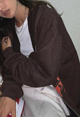Vintage Printed Zip Up Hoodie